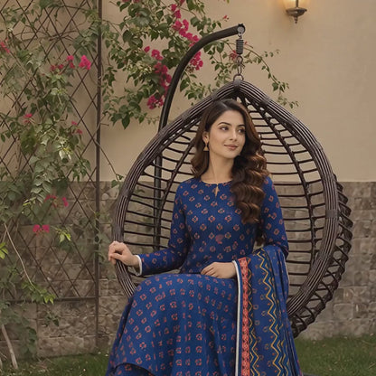 Bareeze Summer Lawn 3PC Suit with Voil Dupatta